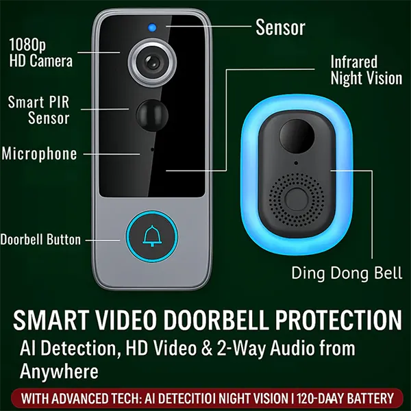 OliCam KZ Doorbell Cameras Without Subscription