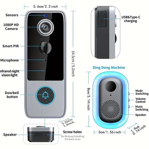 OliCam KZ Doorbell Cameras Without Subscription
