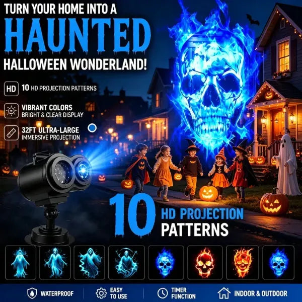 SpookBeam Halloween Projector Lights AU1