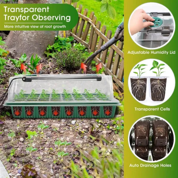 SproutLab Seed Starter Trays with Grow Lights