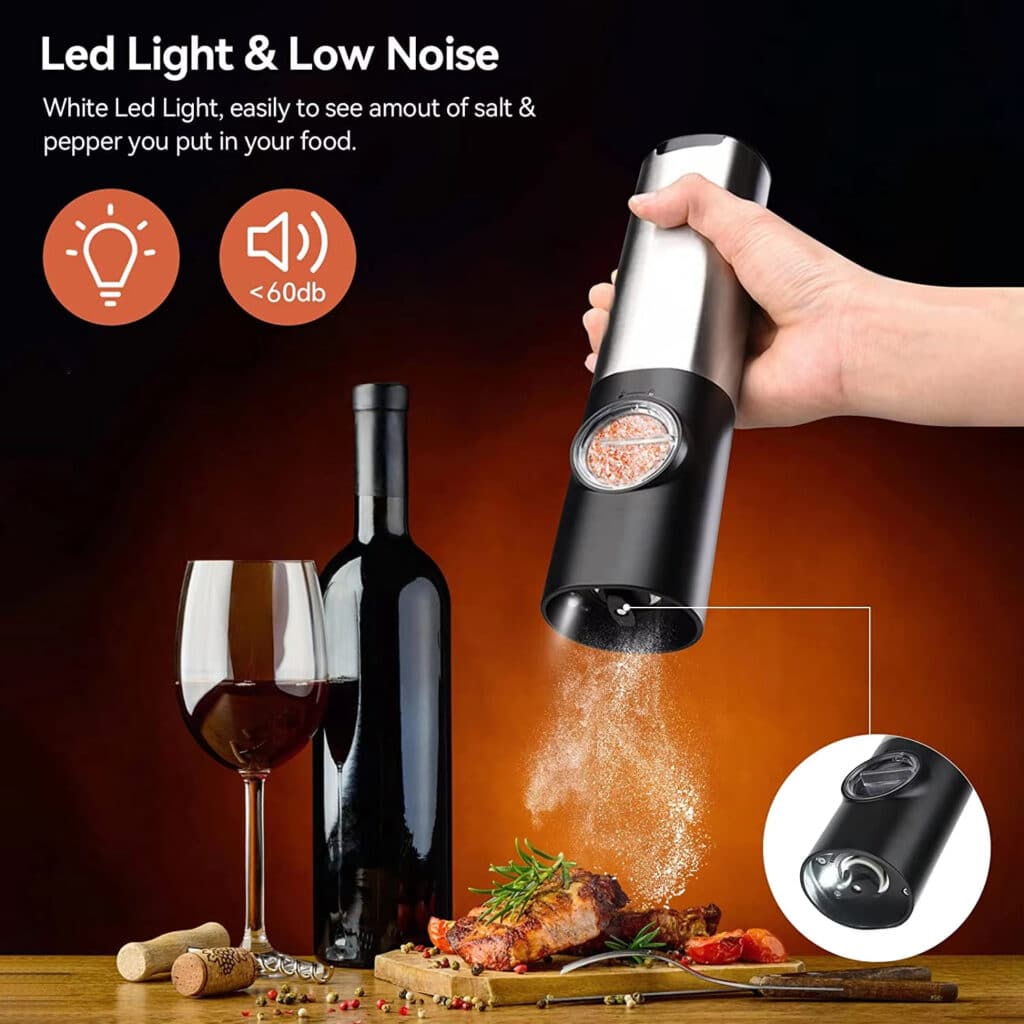 Kivoroa Automatic Salt And Pepper Grinders