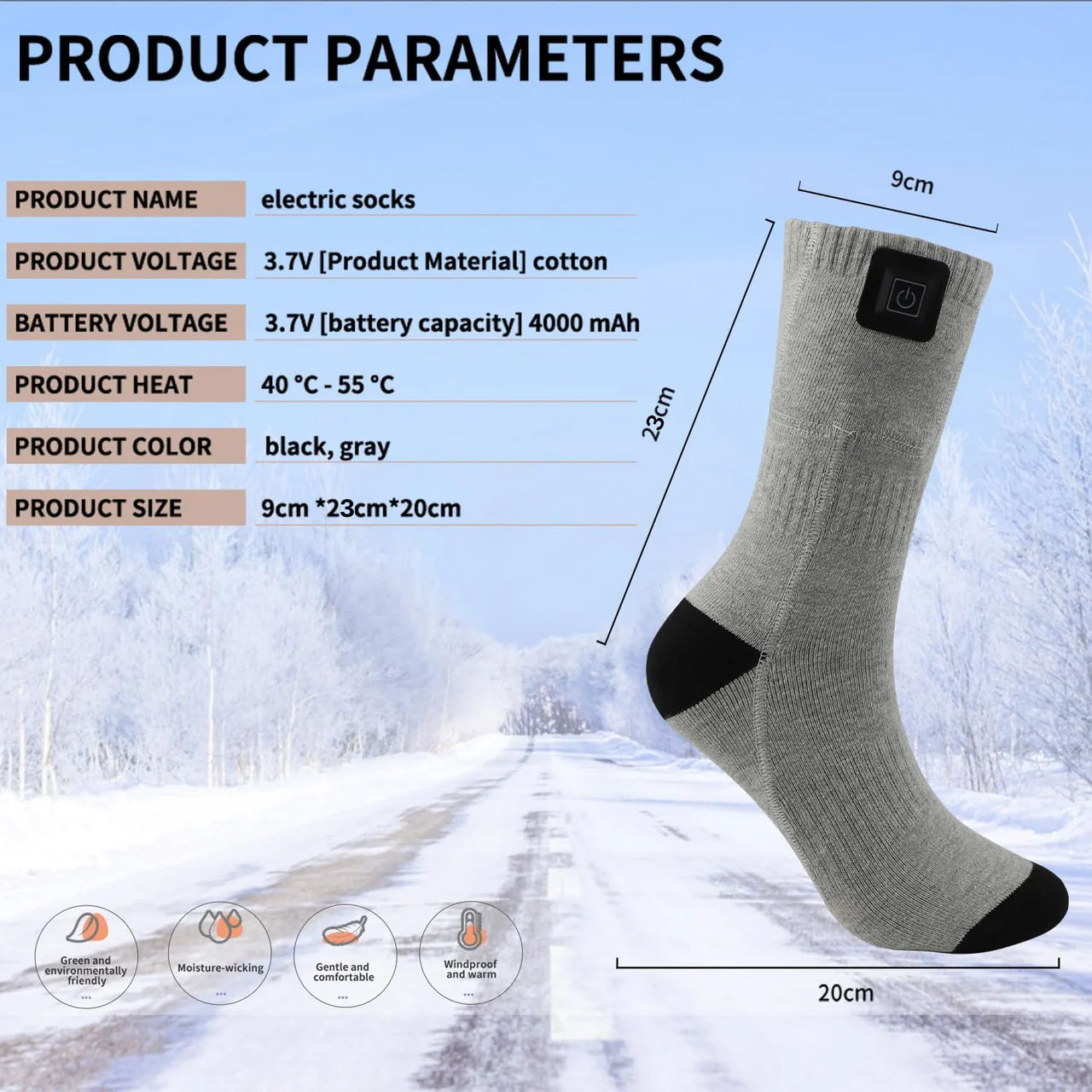 Calvion Heated Socks For Skiing