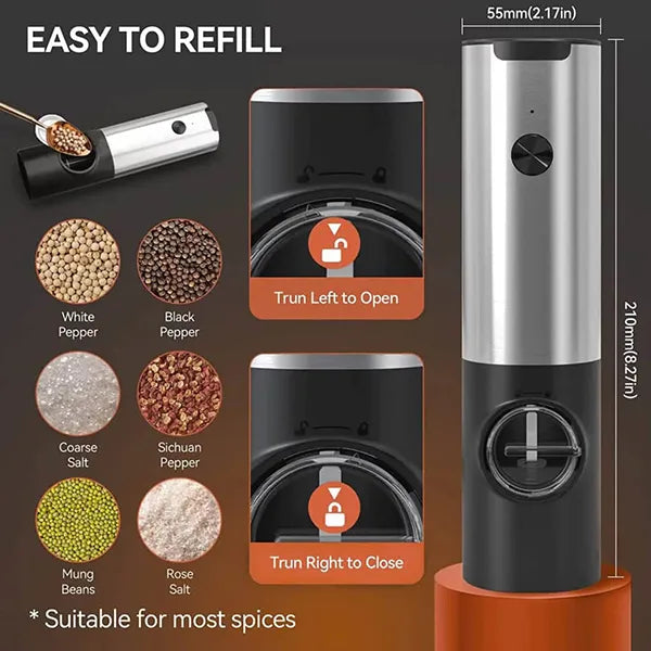 Kivoroa Battery Pepper Mills