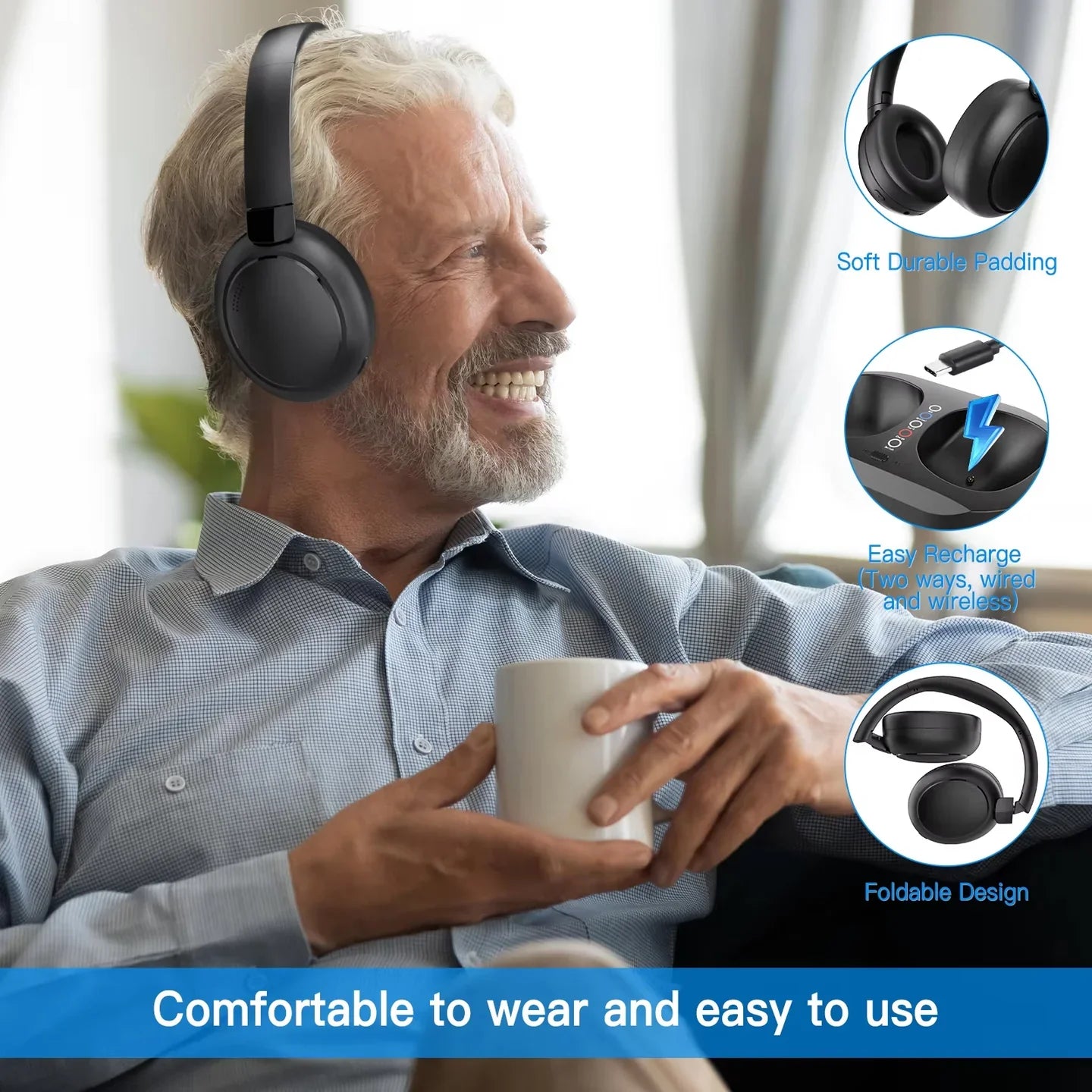 WiliTV Wireless Headphones For TV