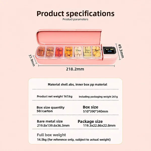 MediBox Pill Dispenser for Elderly US02