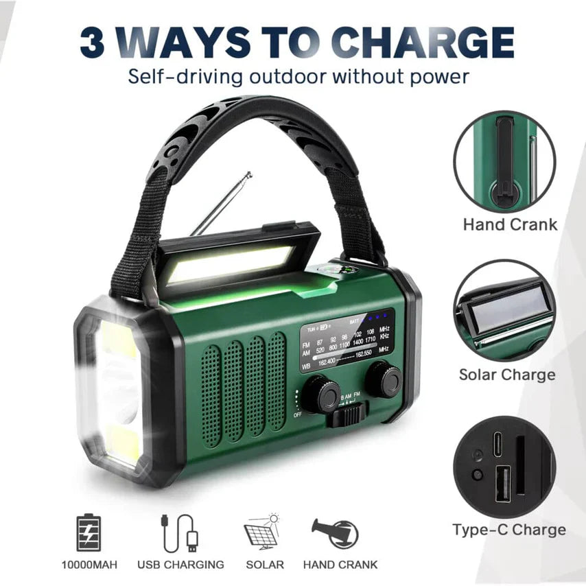 SuraWave Hand Crank Flashlight