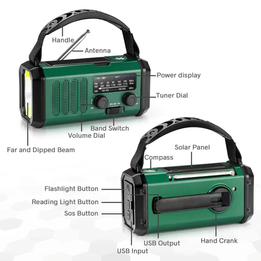 SuraWave Hand Crank Flashlight