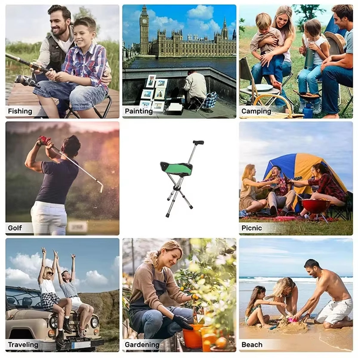 YasuSeat Walking Stick With Seat