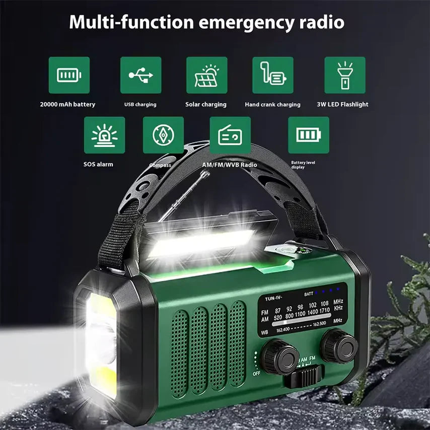 SuraWave Hand Crank Flashlight