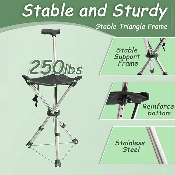 YasuSeat Walking Stick With Seat AU2